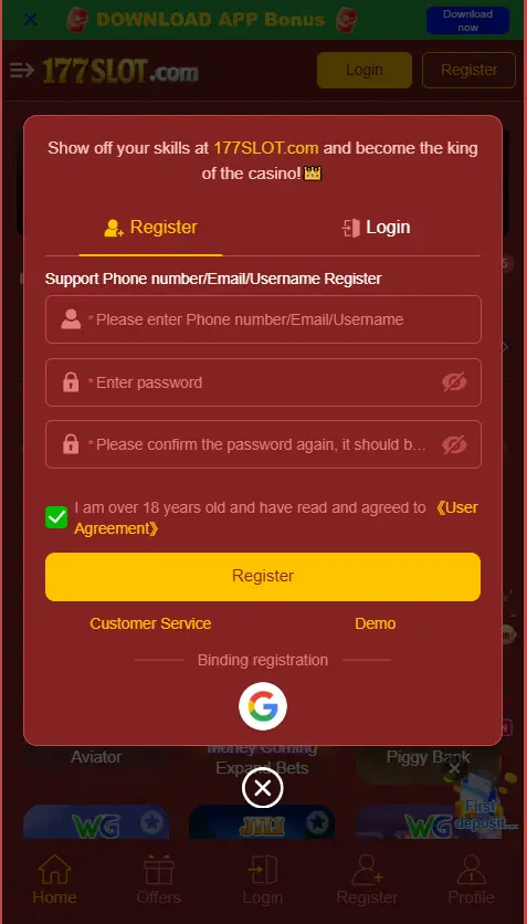 177 Slot Register