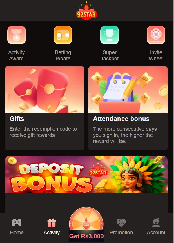 92Star Bonuses